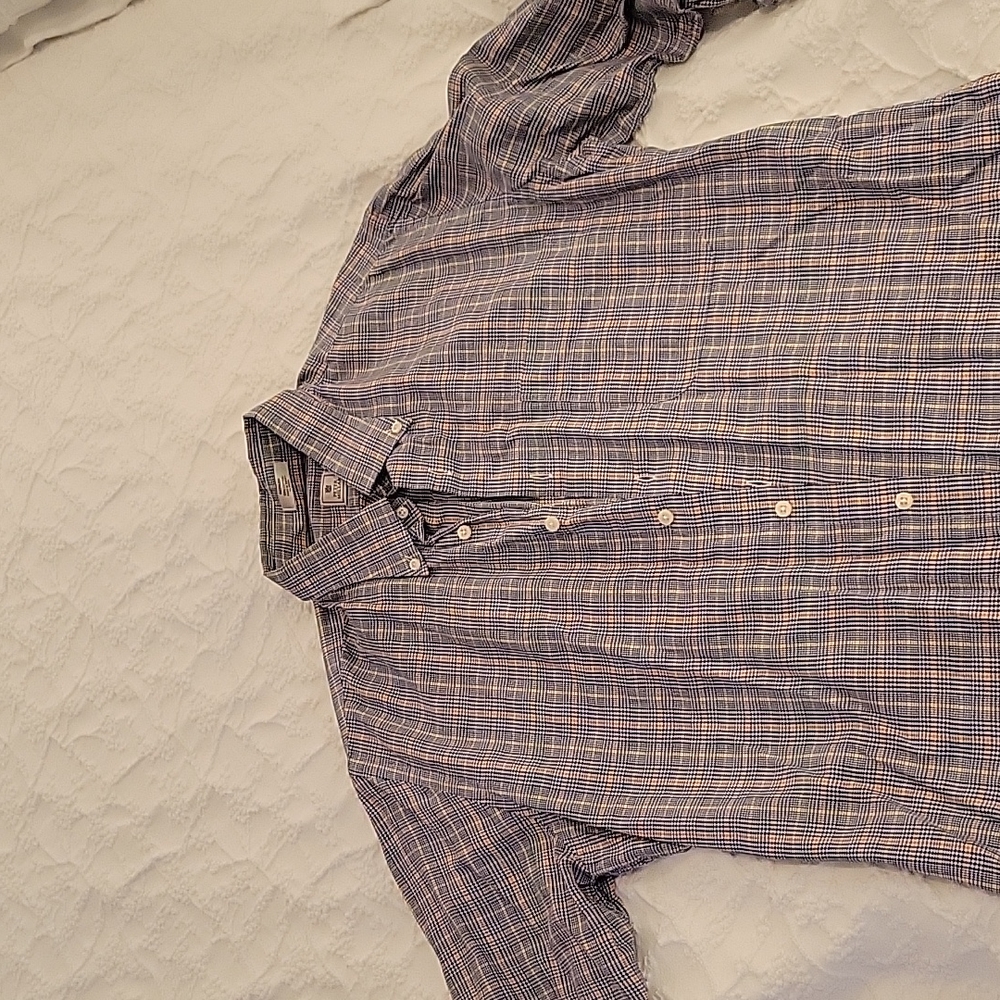 Peter Millar, medium blue,orange, yellow plaid